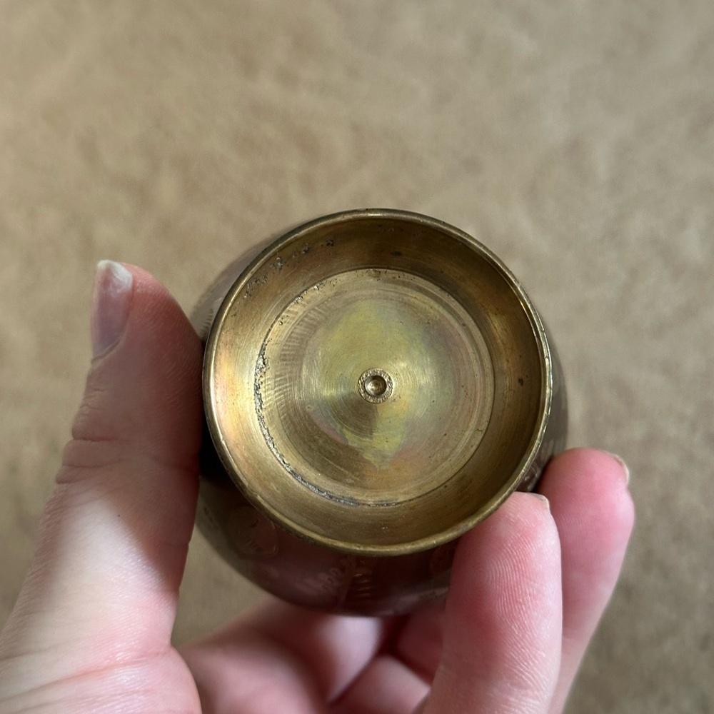 Vintage Brass Bud Vase - Picture 5 of 6